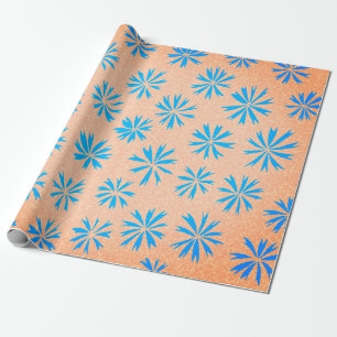 Papier Cadeau Papier d'enveloppement de fleurs océaniques