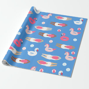 Papier Cadeau Papier d'enveloppement de flotteur de nage et de p
