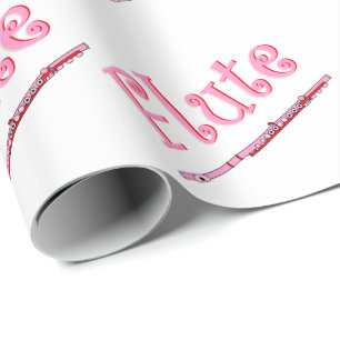 Papier Cadeau Papier d'enveloppement de flute rose