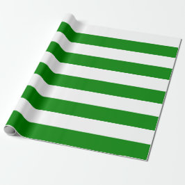 Papier Cadeau Papier d'enveloppement de grandes bandes vertes et