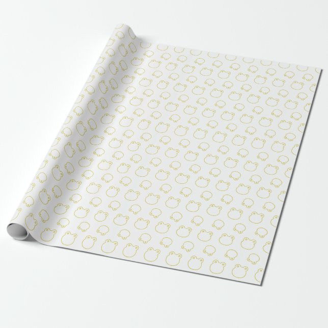 Papier Cadeau Papier d'enveloppement de grenouille mûre (Déroulé)