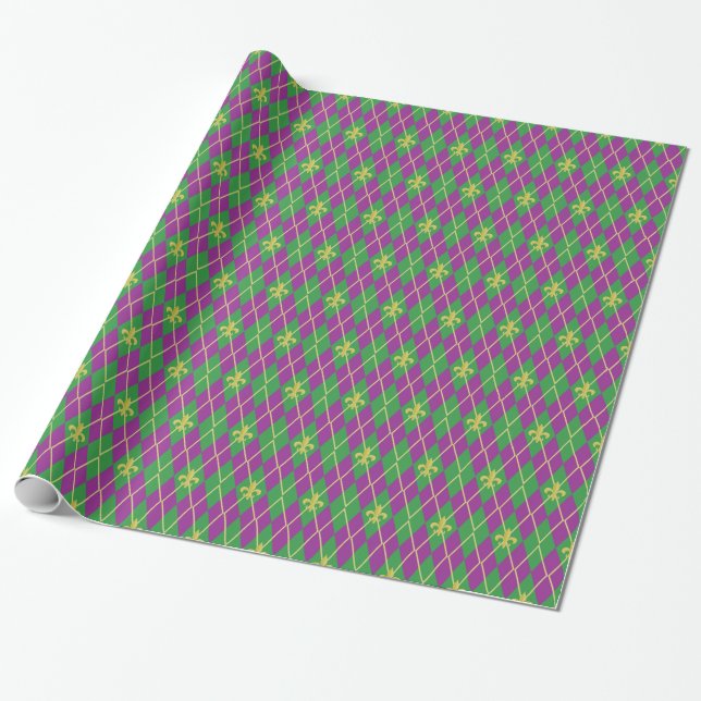 Papier Cadeau Papier d'enveloppement de Jacquard de carnaval (Déroulé)