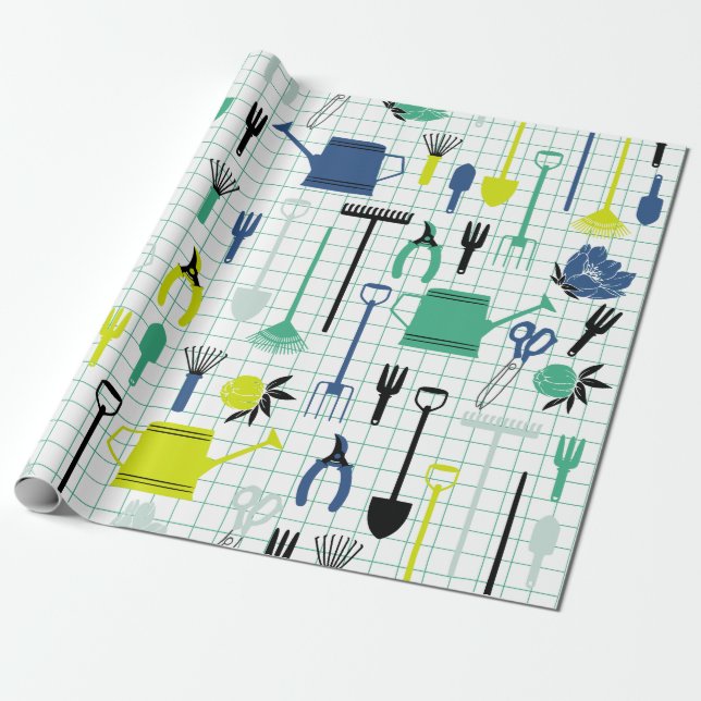Papier Cadeau Papier d'enveloppement de jardin (Déroulé)