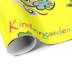Papier Cadeau Papier d'enveloppement de jardin d'enfants