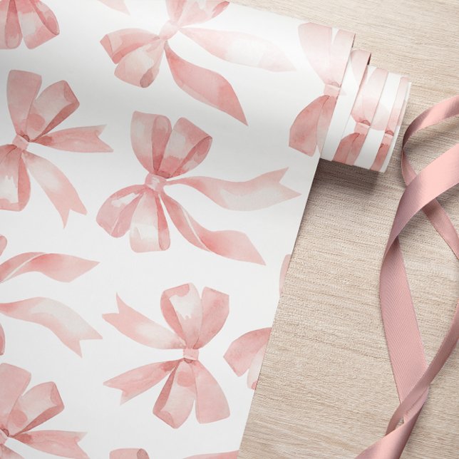 Papier Cadeau Papier d'enveloppement de la cave rose aquarelle (Créateur téléchargé)
