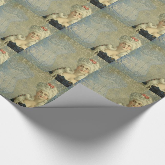 Papier Cadeau Papier d'enveloppement de la dame victorienne Stea (Coin)