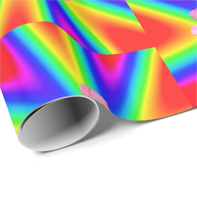 Papier Cadeau Papier d'enveloppement de la fête des mères (Coin rond)