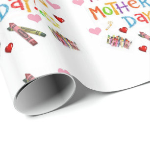 Papier Cadeau Papier d'enveloppement de la fête des mères