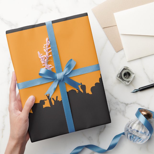 Papier Cadeau Papier d'enveloppement de la foule de concerts (Créateur téléchargé)