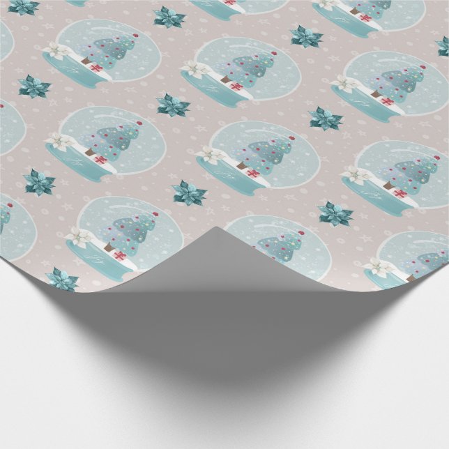 Papier Cadeau Papier d'enveloppement de la neige de Noël (Coin)