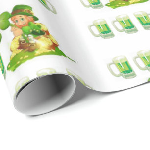 Papier Cadeau Papier d'enveloppement de la Saint-Patrick