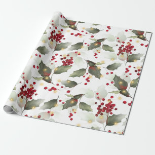 Papier Cadeau Papier d'enveloppement de la terre claire de Noël