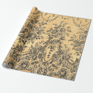 Papier Cadeau Papier d'enveloppement de LACE NOIRE