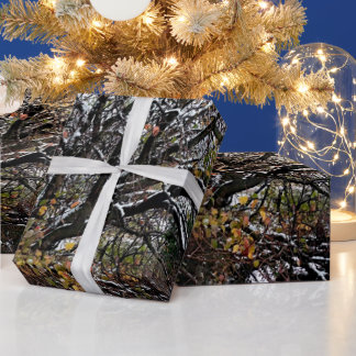 Papier Cadeau Papier d'enveloppement de l'arbre d'hiver