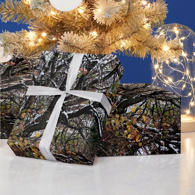 Papier Cadeau Papier d'enveloppement de l'arbre d'hiver (Vacances)