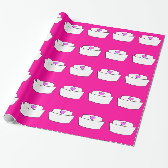 Papier Cadeau Papier d'enveloppement de l'infirmière Casquette (Déroulé)