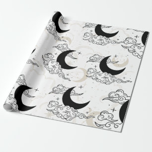 Papier Cadeau Papier d'enveloppement de lune de croissant