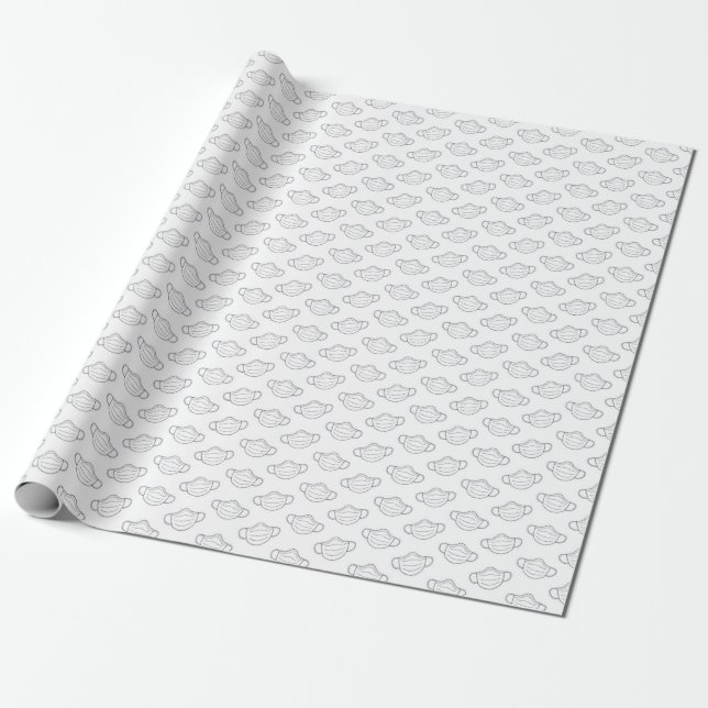 Papier Cadeau Papier d'enveloppement de masque de visage (Déroulé)