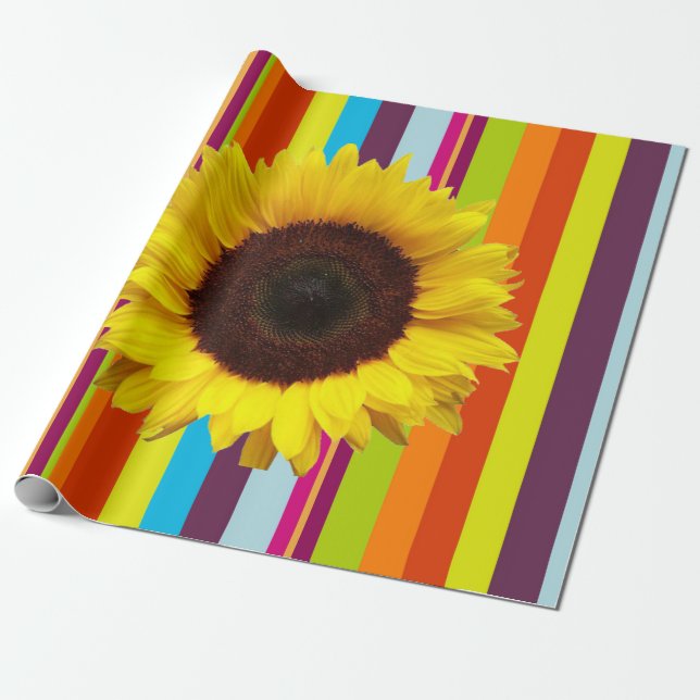 Papier Cadeau Papier d'enveloppement de matte à bande de tournes (Déroulé)