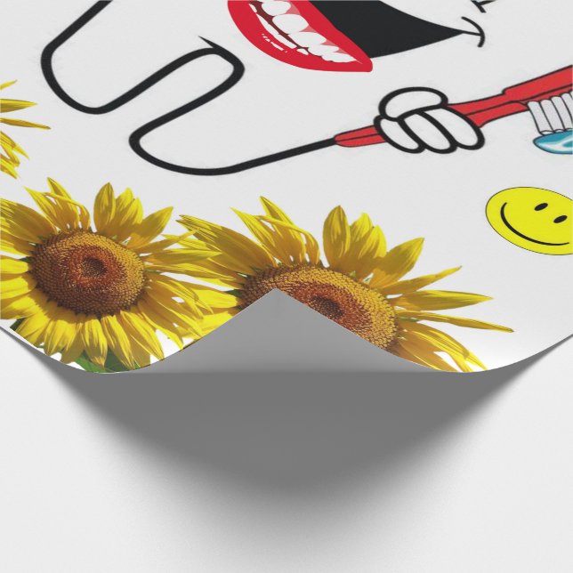 Papier Cadeau Papier d'enveloppement de matte pour dentiste de t (Coin)
