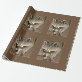 Papier Cadeau Papier d'enveloppement de matte Raccoon
