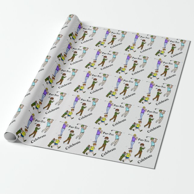 Papier Cadeau Papier d'enveloppement de mi-tee pour les golfeurs (Déroulé)