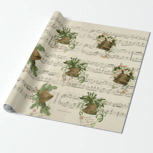Papier Cadeau Papier d'enveloppement de musique de Noël