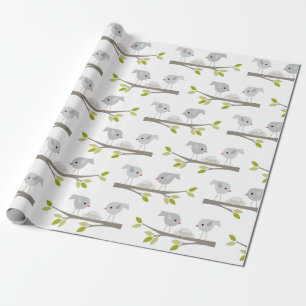 Papier Cadeau Papier d'enveloppement de nid d'oiseaux mignon Bab