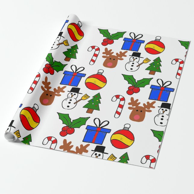 Papier Cadeau Papier d'enveloppement de Noël (Déroulé)