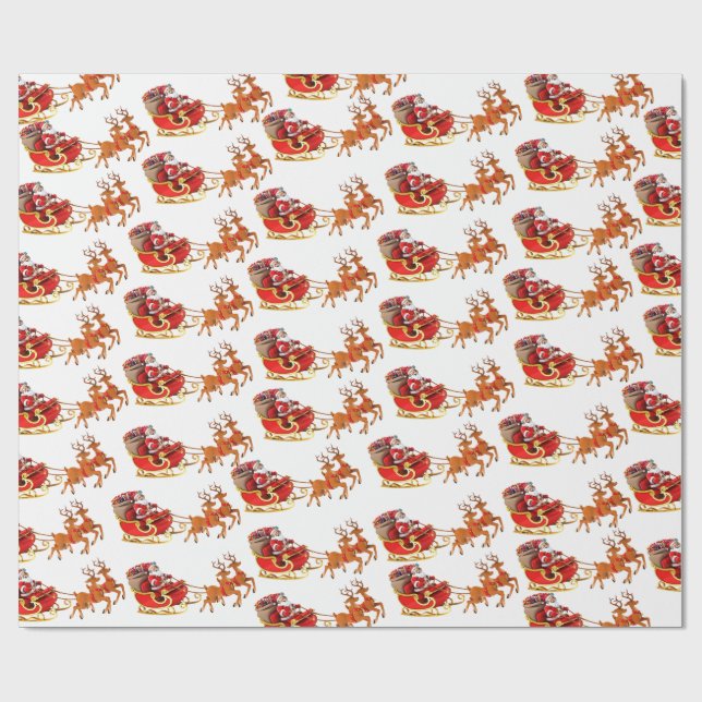 Papier Cadeau Papier d'enveloppement de Noël (Plat)