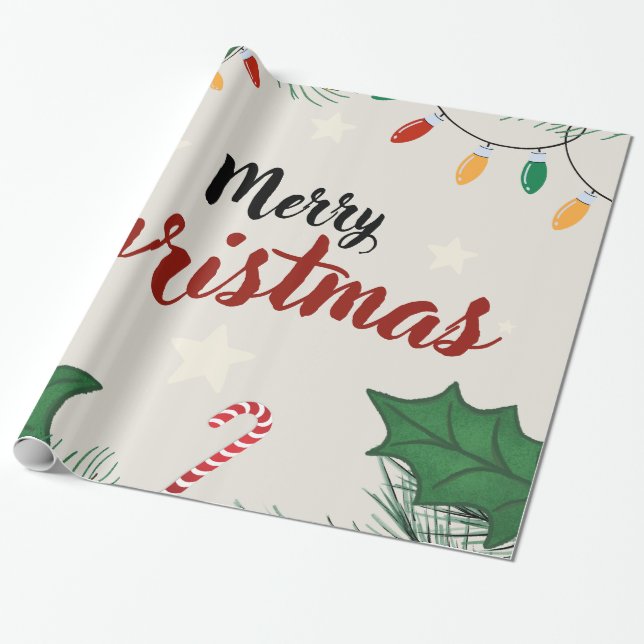Papier Cadeau Papier d'enveloppement de Noël (Déroulé)