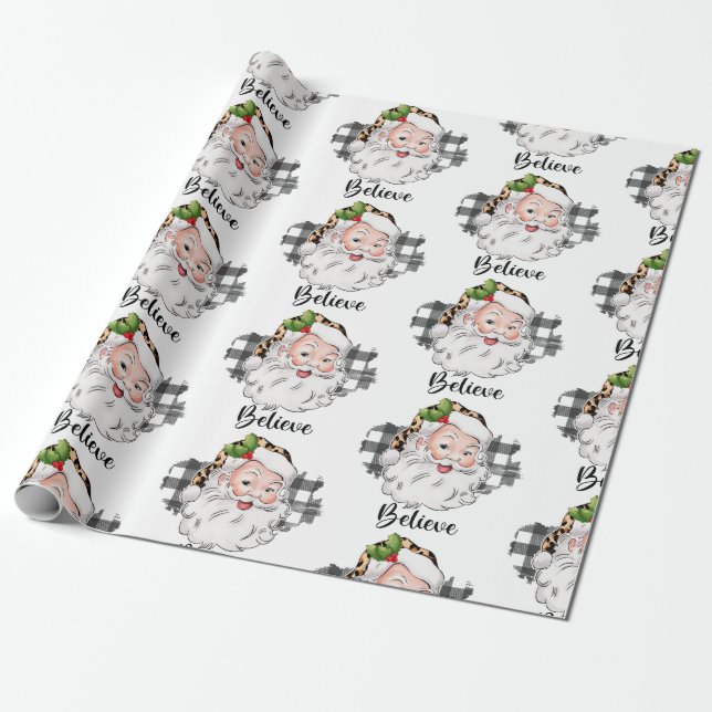 Papier Cadeau Papier d'enveloppement de Noël à Père Noël (Déroulé)