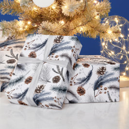 Papier Cadeau Papier d'enveloppement de Noël aquarelle