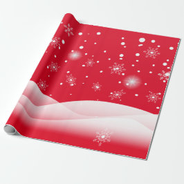 Papier Cadeau Papier d'enveloppement de Noël avec neige de Noël