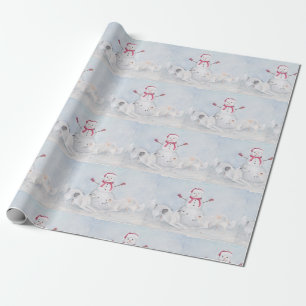Papier Cadeau Papier d'enveloppement de Noël de Borzoi Wolfhound