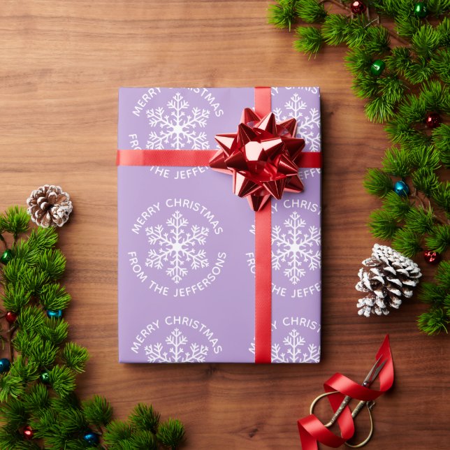 Papier Cadeau Papier d'enveloppement de Noël de flocon de neige  (Cadeau de vacances)