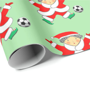 Papier Cadeau Papier d'enveloppement de Noël de football