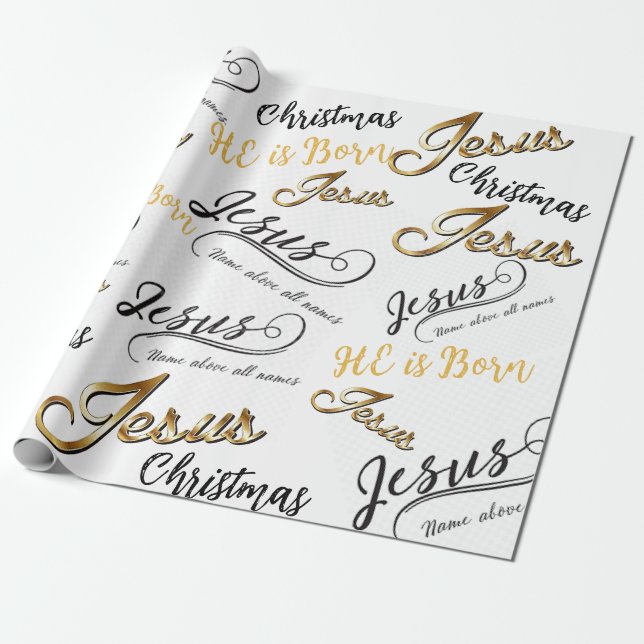Papier Cadeau Papier d'enveloppement de Noël de Jésus (Déroulé)