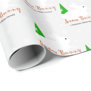 Papier Cadeau Papier d'enveloppement de Noël de lapin de neige