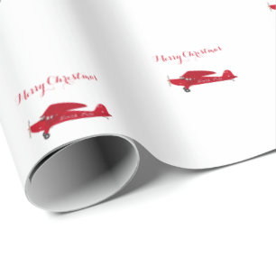 Papier Cadeau Papier d'enveloppement de Noël de l'avion du Pôle 