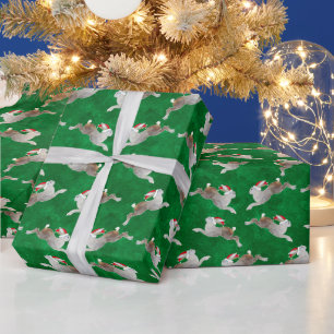 Papier Cadeau Papier d'enveloppement de Noël de lièvre