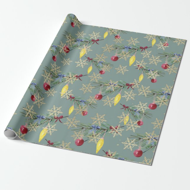 Papier Cadeau Papier d'enveloppement de Noël de Noël (Déroulé)