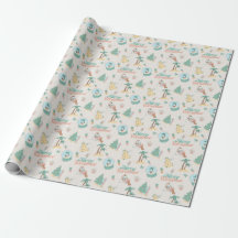 Papier d'enveloppement de Noël de plage