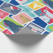 Papier d'enveloppement de Noël des espèces de requ