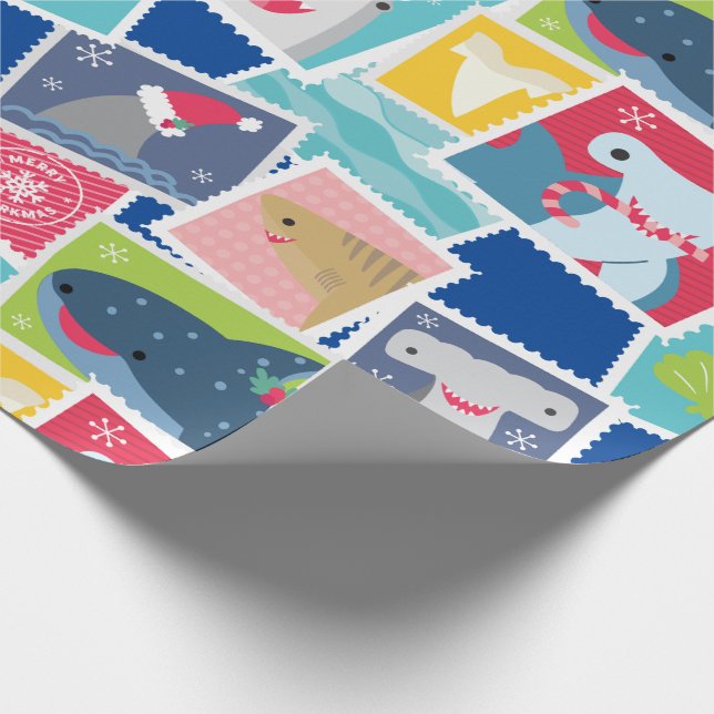 Papier Cadeau Papier d'enveloppement de Noël des espèces de requ (Coin)