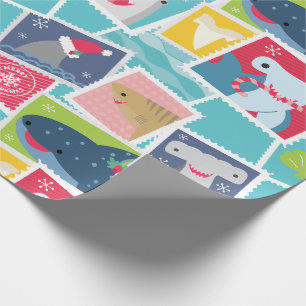 Papier Cadeau Papier d'enveloppement de Noël des espèces de requ