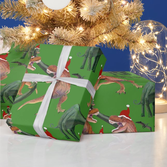 Papier Cadeau Papier d'enveloppement de Noël Dinosaur (Vacances)
