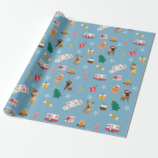 Papier Cadeau Papier d'enveloppement de Noël Frank & Baxter - Bl
