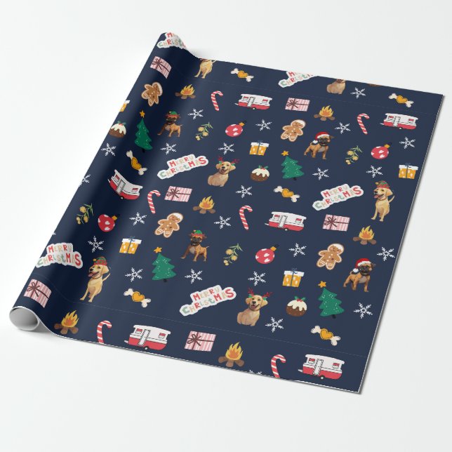 Papier Cadeau Papier d'enveloppement de Noël Frank & Baxter - Ma (Déroulé)
