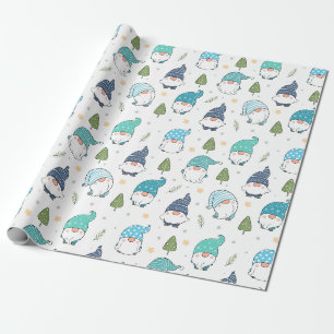 Papier Cadeau Papier d'enveloppement de Noël Gnomes